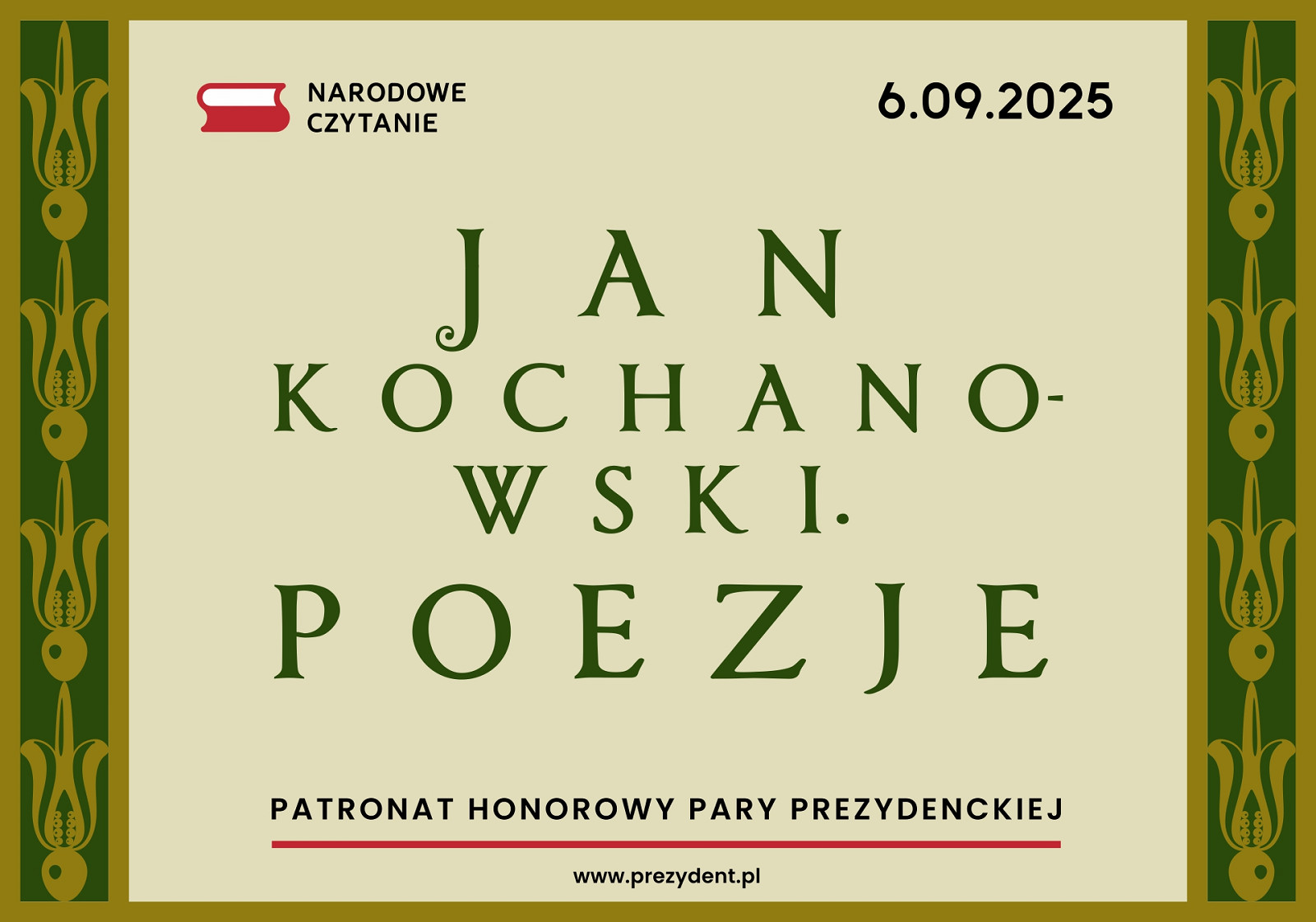„Narodowe Czytanie” poezji Jana Kochanowskiego